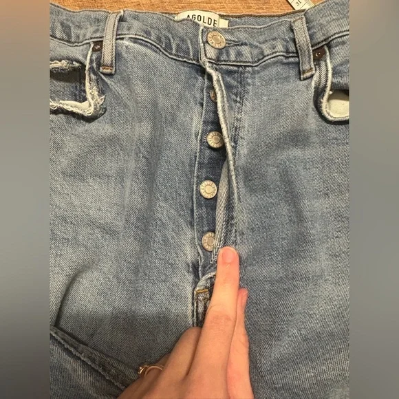 Agolde Nico High-Rise Slim Organic Cotton/Lyocell Blend Jeans Size 29 - Picture 2 of 6